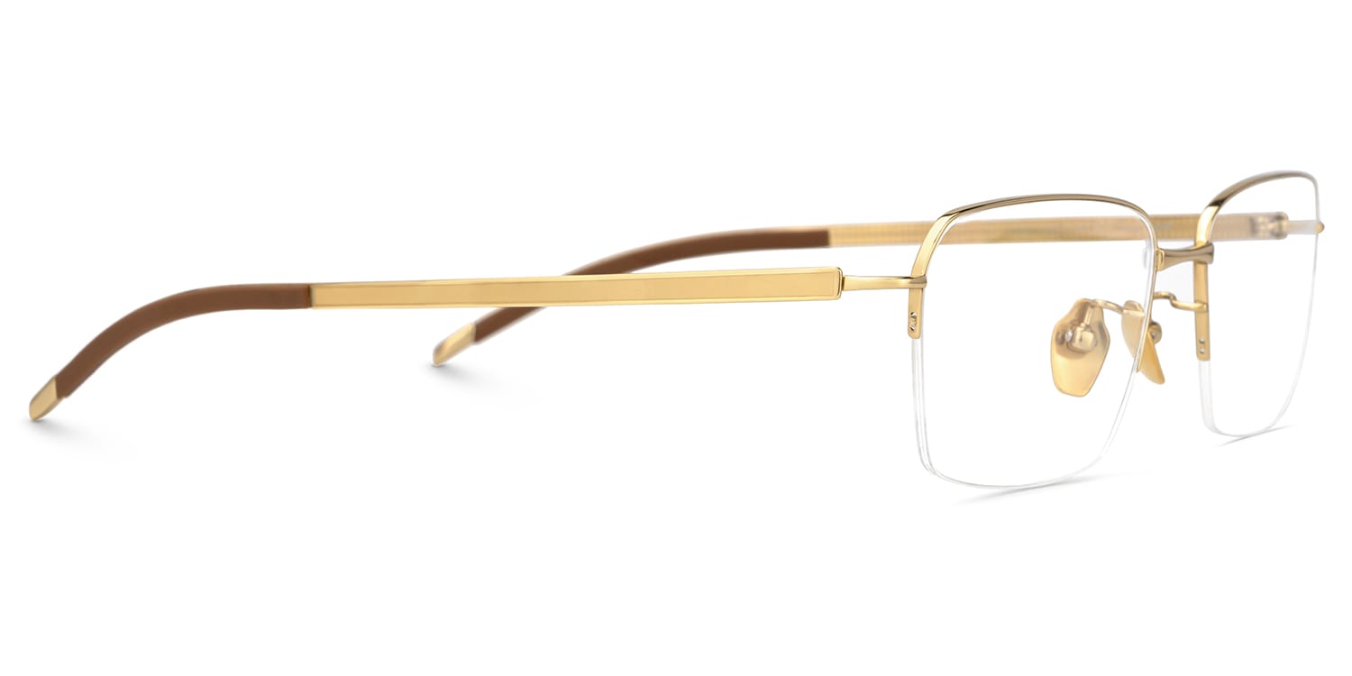 Men's Rectangular Eyeglasses with Titanium Material4