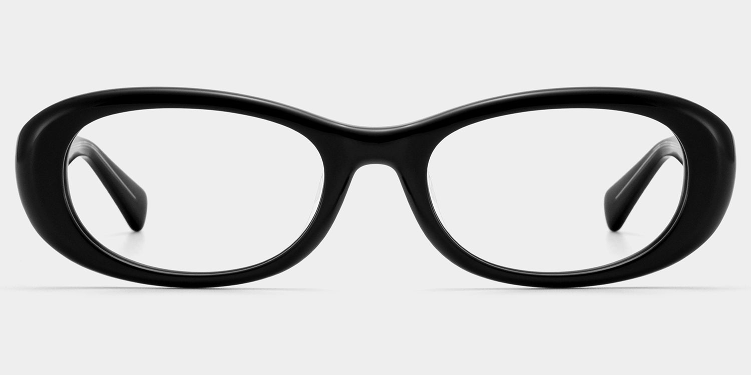 Catherine Black Oval Frame Glasses Online for Women | ZEELOOL1