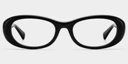 Catherine Black Oval Glasses1