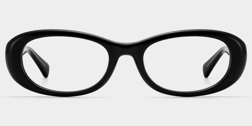 Catherine Black Oval Glasses