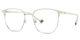 Bethelmy Browline White Glasses3