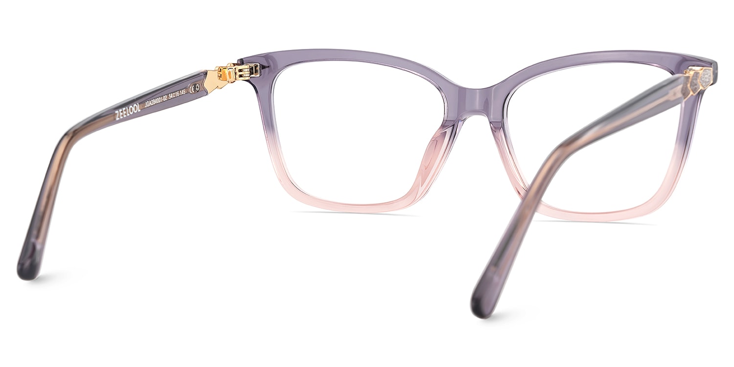 Theo Rectangle Grey Pink Glasses5