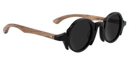 Charlie Black Round Sunglasses2