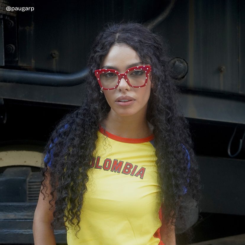 Malcolm Square Red-Dot Glasses