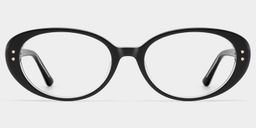 Lennon Black Oval Glasses2