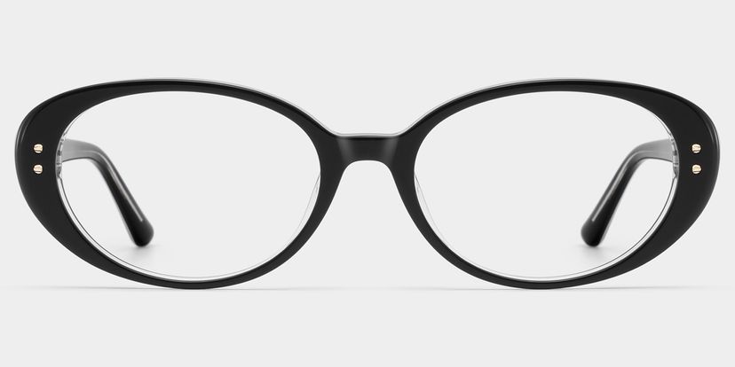 Lennon Black Oval Glasses