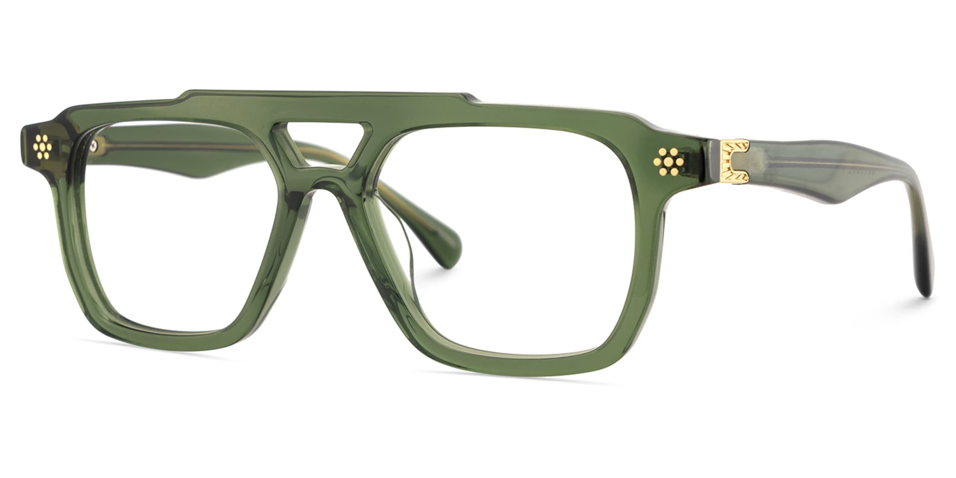Mercurio Eyeglasses in Aviator Green Frame | Zeelool3