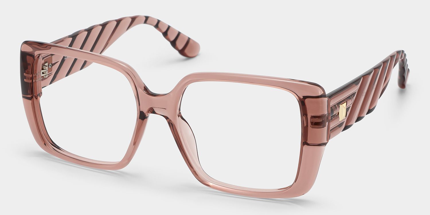 Maya Thick Brown Square Clear Frame Glasses Online | ZEELOOL2