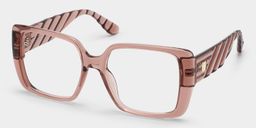Maya Clear Brown Square Glasses2