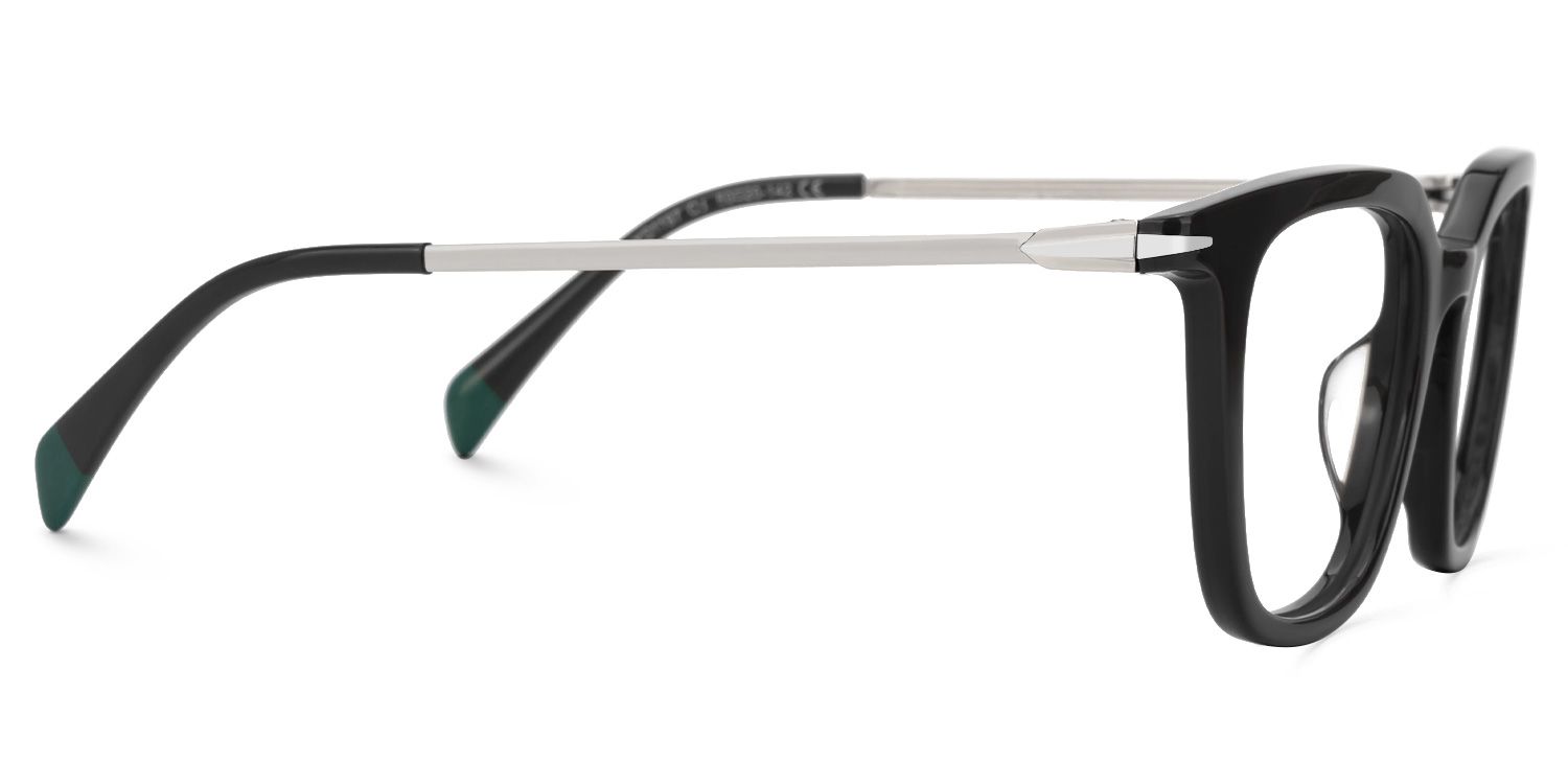 Bodali Mixed-Materials Square Black Frame Glasses | Zeelool2