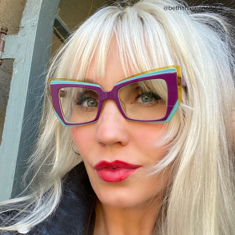 Verdejo Geometric Purple Glasses