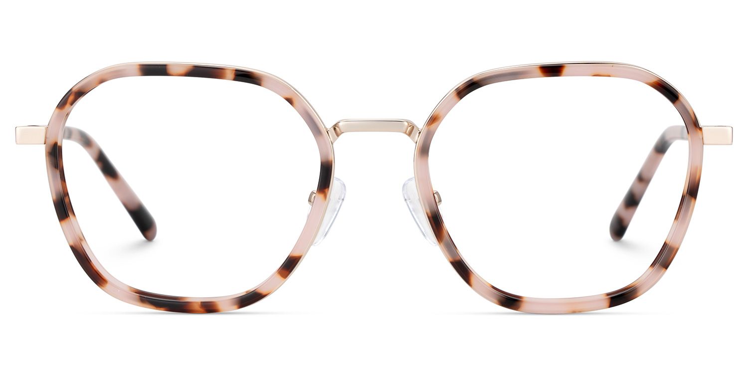 Mitchell Mixed Pink-tortoise Frame Glasses with Geometric Shape | Zeelool1