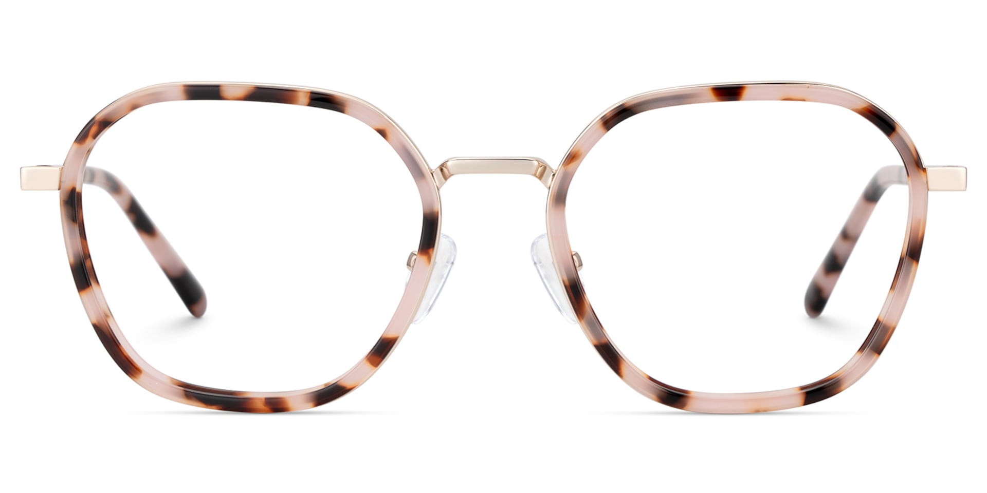 Mitchell Mixed Pink-tortoise Frame Glasses with Geometric Shape | Zeelool1