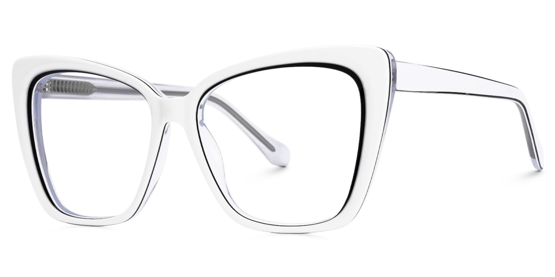 New White-Black Color for Shanell Acetate Eyeglasses  | Zeelool Optical1