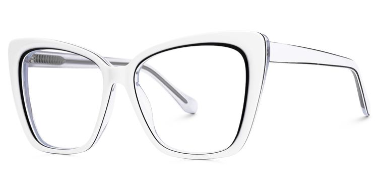 Shanell White-Black Butterfly Glasses