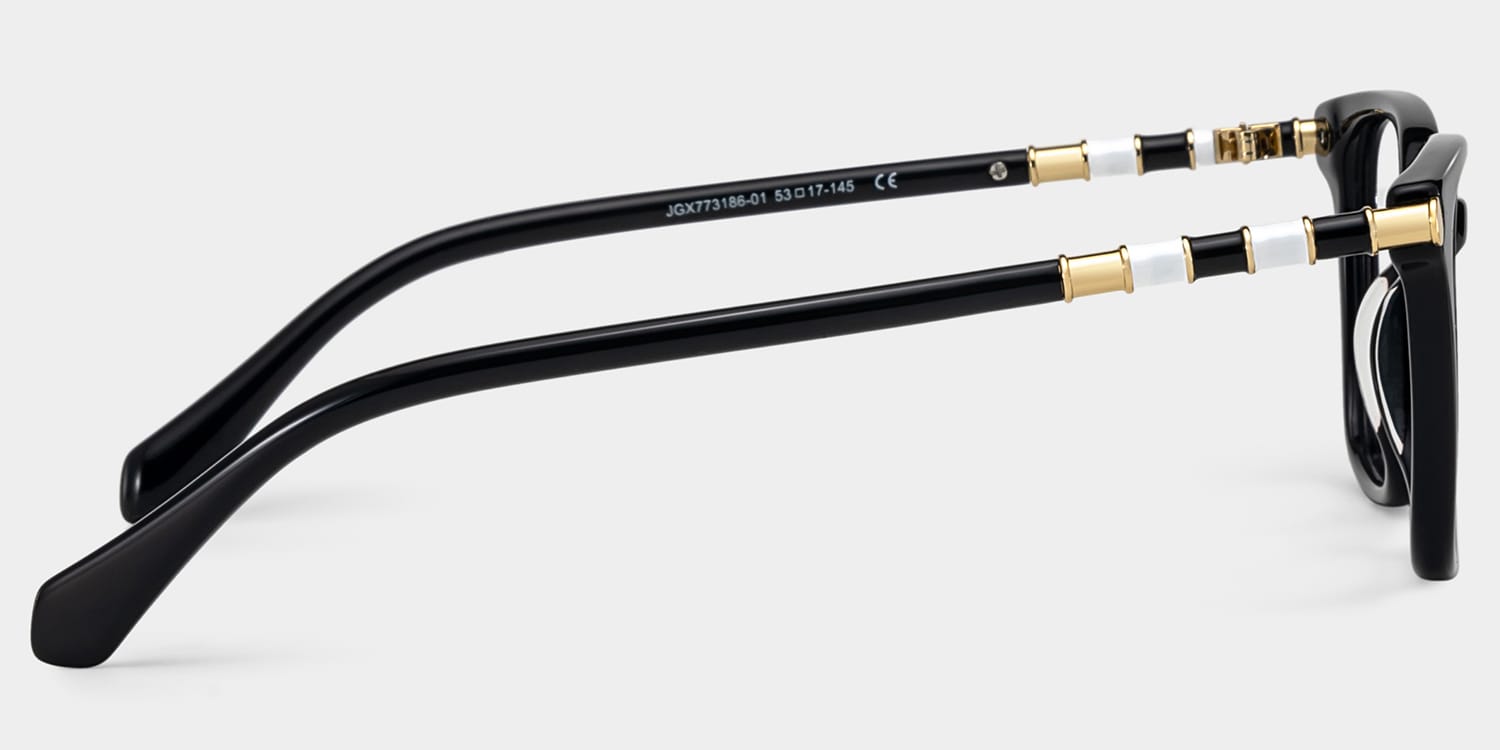 Delilah Square Black Frame Eyeglasses for Women| ZEELOOL