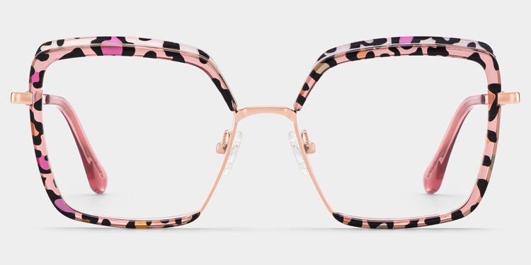 Cordaro Square Pink-Leopard Glasses