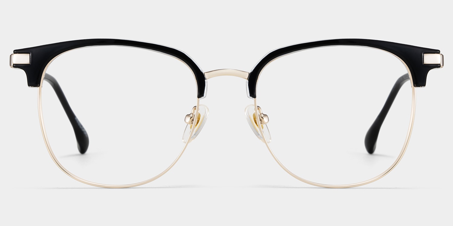Naranjo Browline Black Glasses