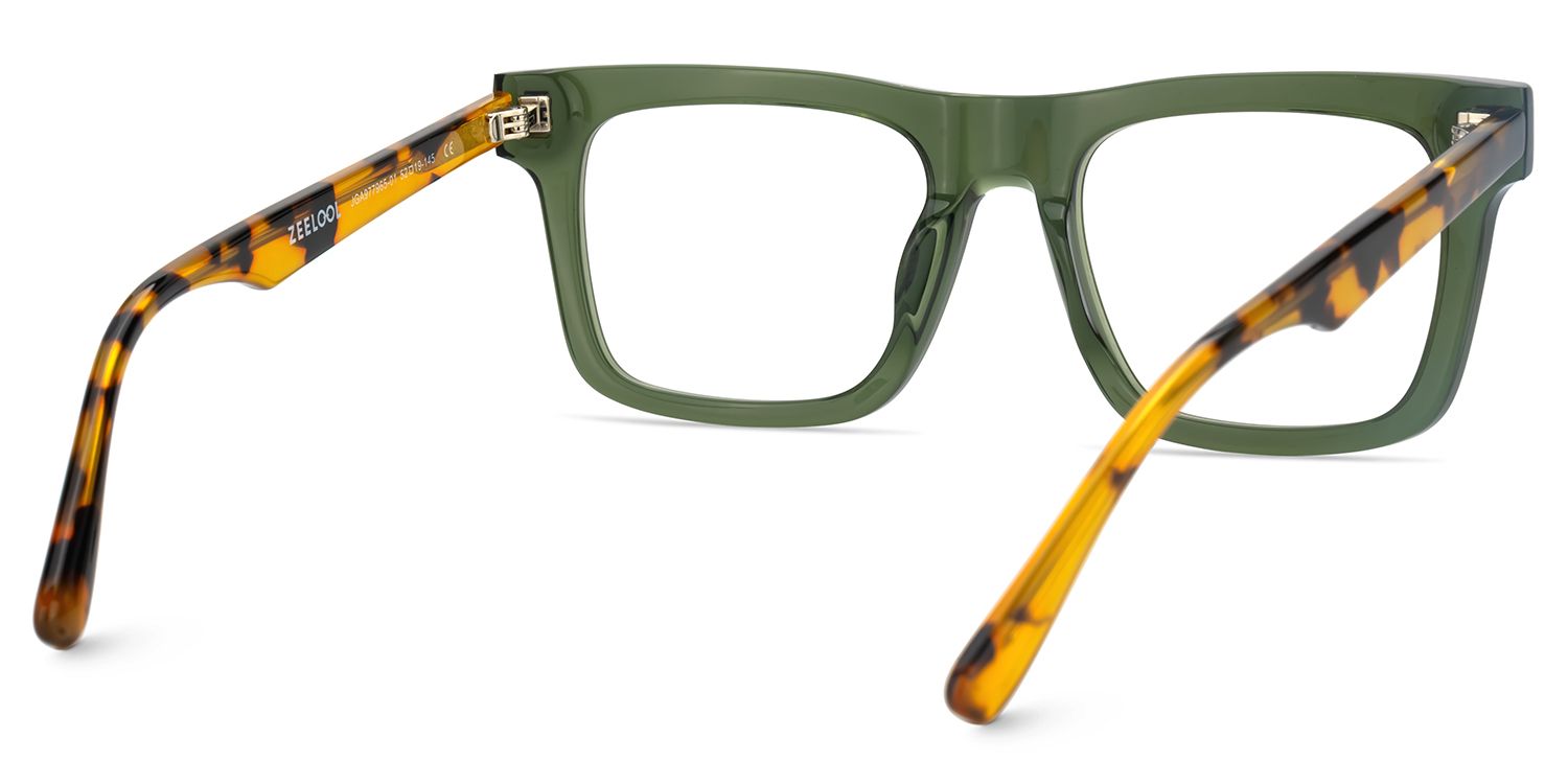 Square Green Eyeglasses Frames For Men | Zeelool5