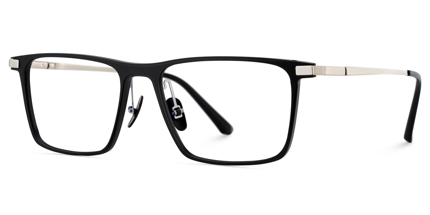 Lincoln Rectangle Black Glasses5