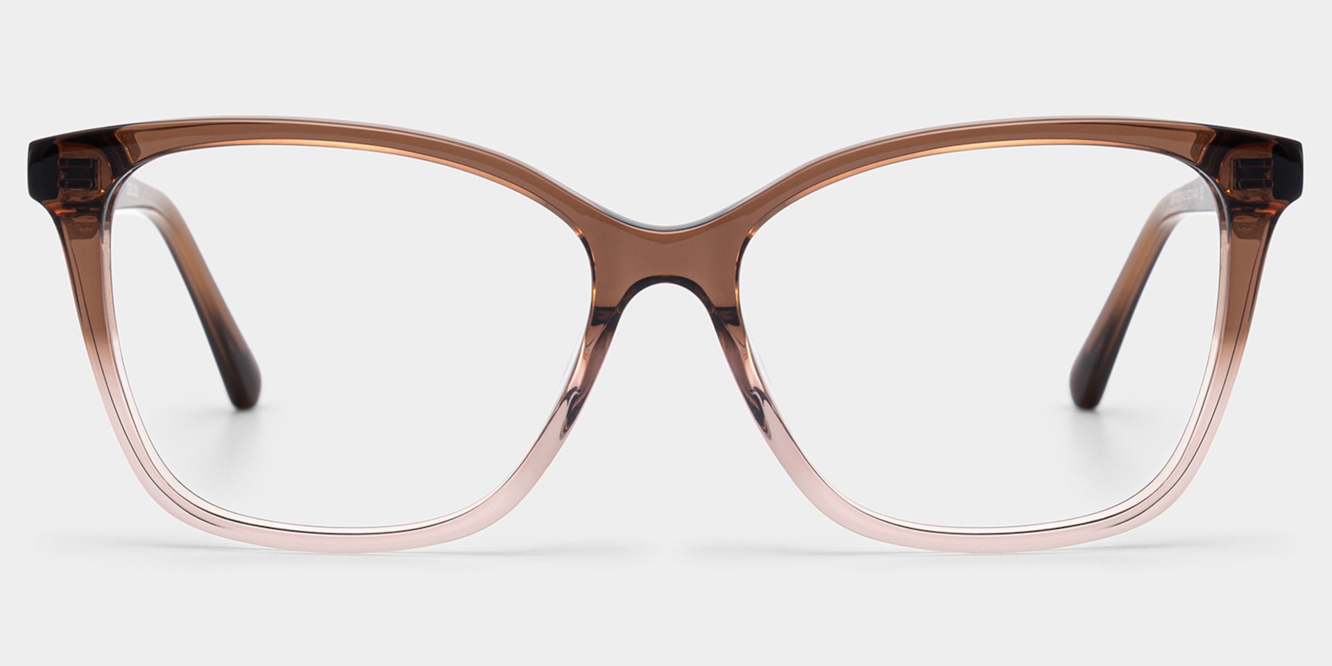 Finnian Square Clear Brown Glasses Frames with Glitter Fabric | ZEELOOL2