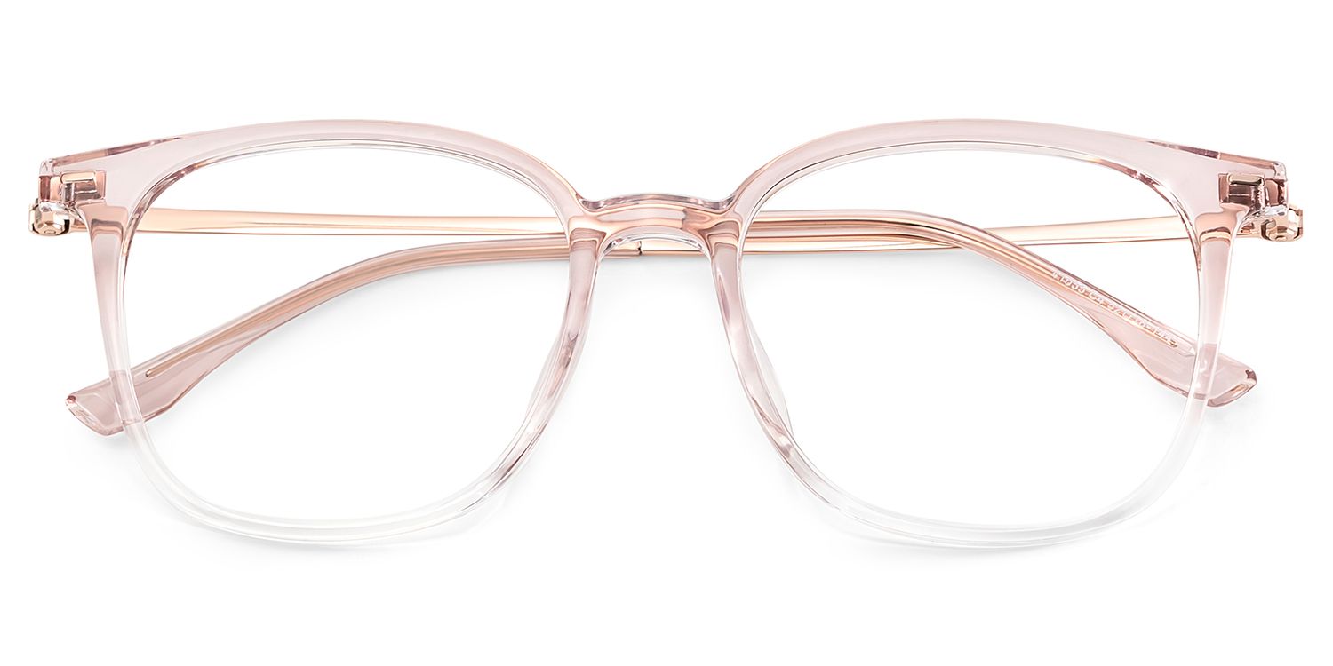 Cora Square Pink Frame Eyeglasses for Woman| ZEELOOL2