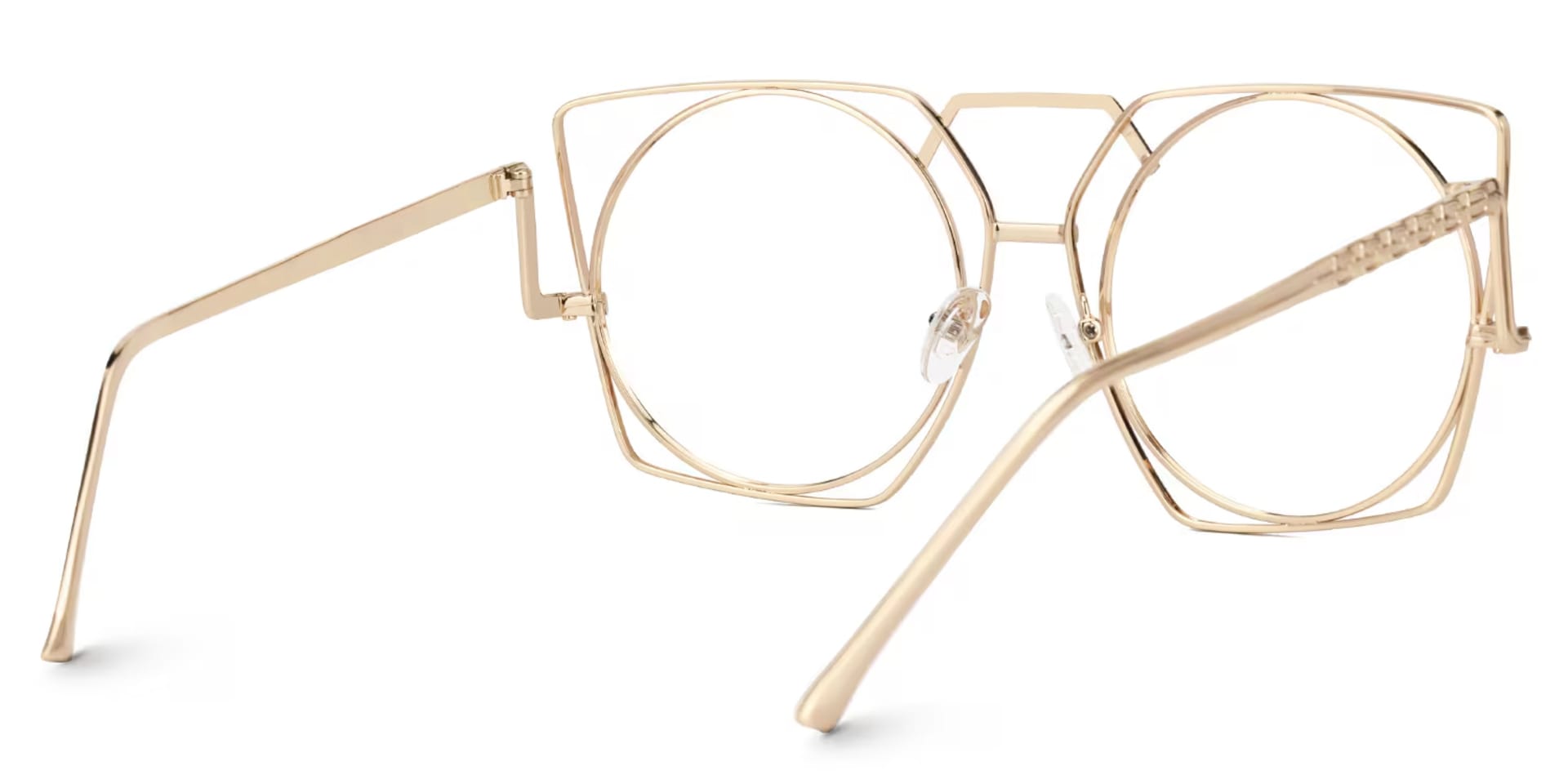 Ybarra Geometric Gold Glasses | Zeelool Glasses3