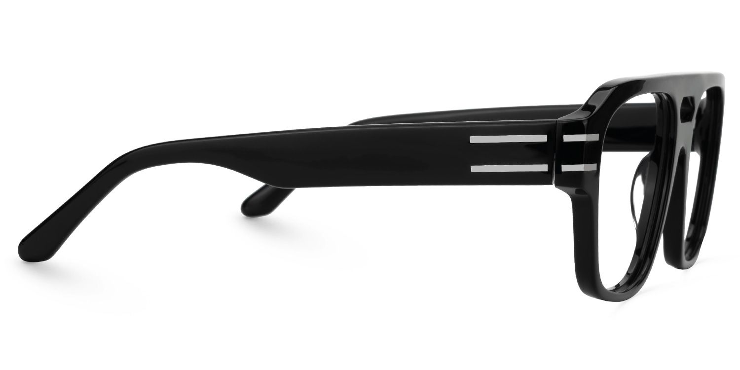 Haque Black Eyeglasses with Aviator Shape | Zeelool Optical2