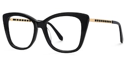 Deangela Cateye Black Glasses2