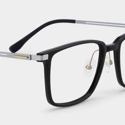 Ivonne Rectangle Black Glasses4