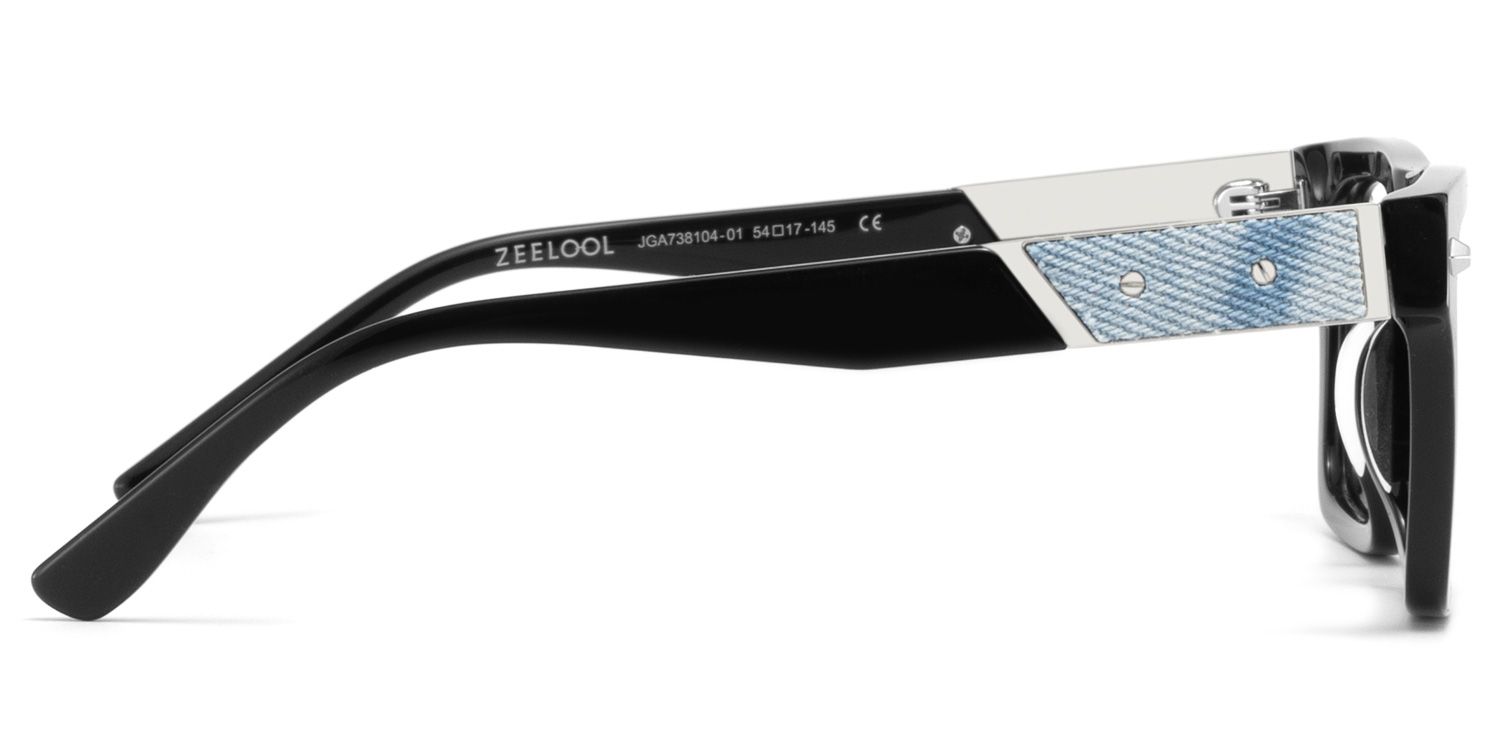 Trent Eyeglasses in Rectangle Black Frame | Zeelool4