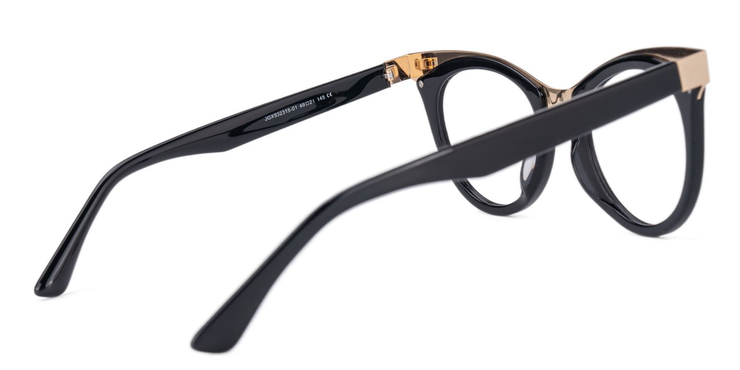 Jeanice Black Eyeglasses with Cateye Shape | Zeelool Optical3