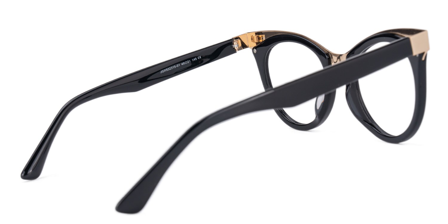 Jeanice Black Eyeglasses with Cateye Shape | Zeelool Optical3