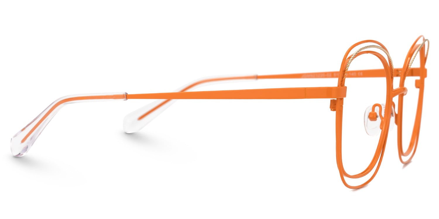 Dilcia Square Orange Glasses2