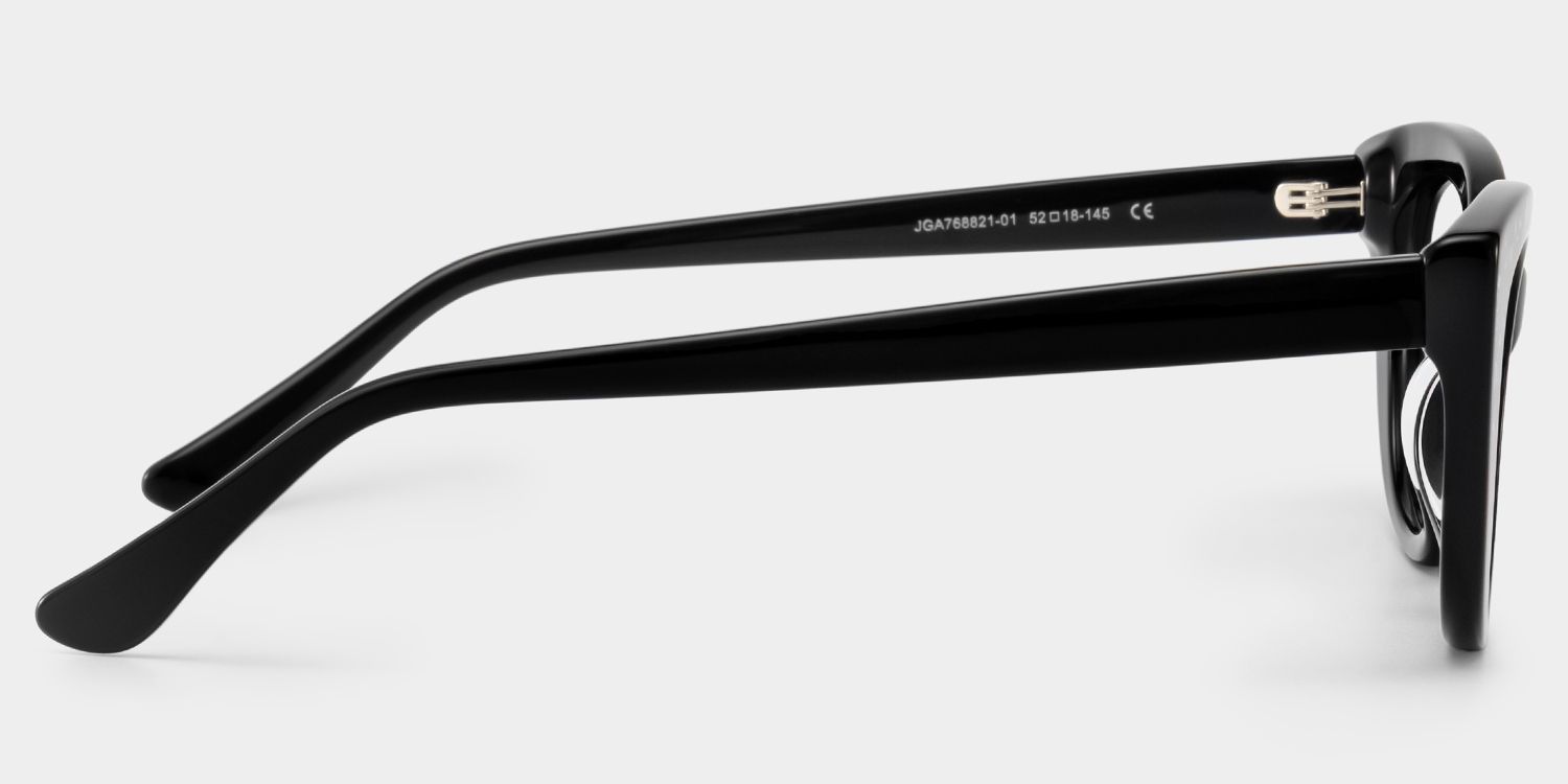 Elora Cat-Eye Black Glitter Glasses Frames with Diamond Chips | ZEELOOL4