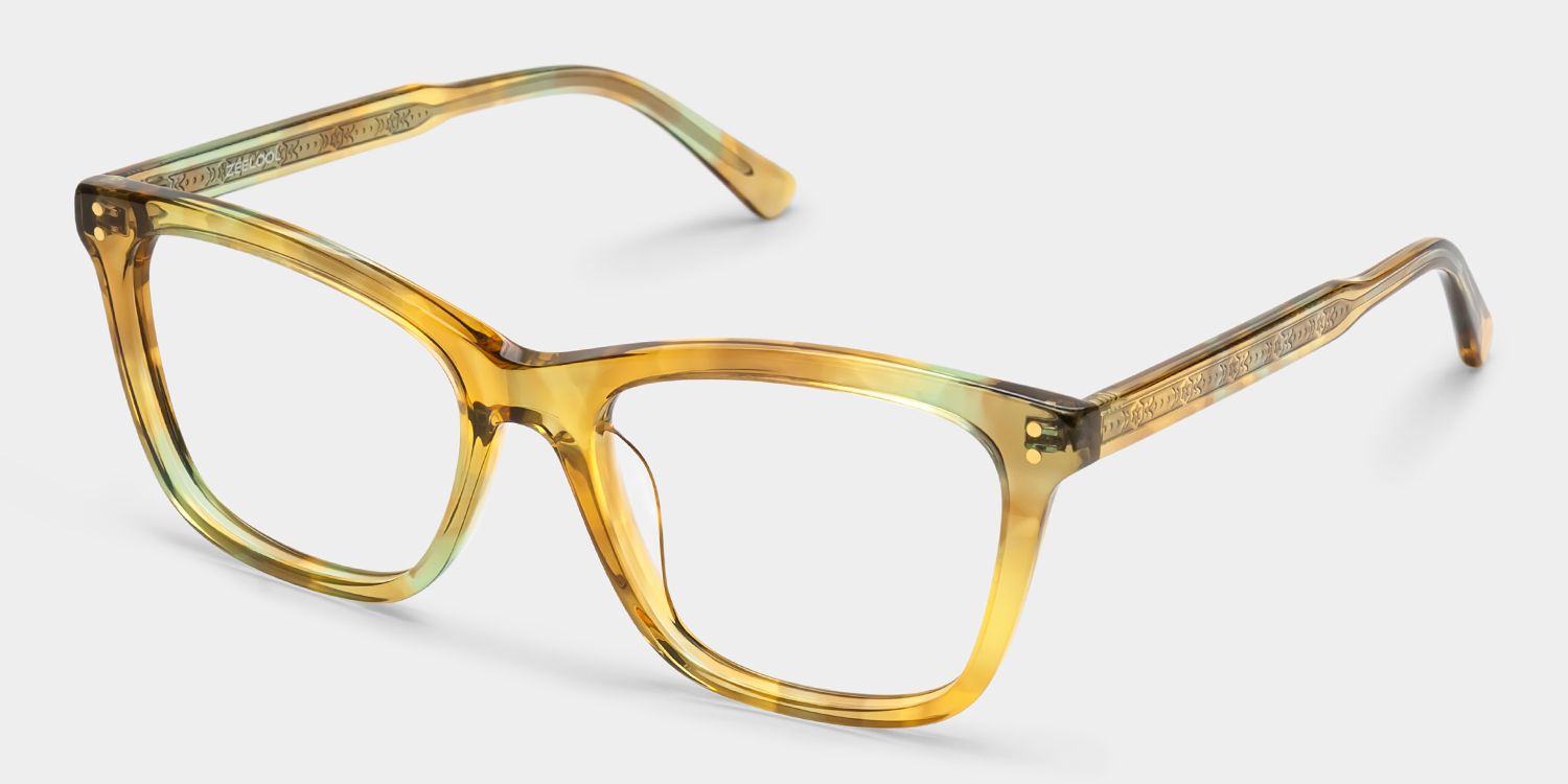 Tyler Floral Prescription Tortoise Square Glasses | ZEELOOL