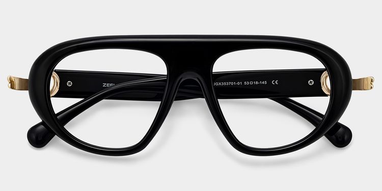 Aveline Black Aviator Glasses
