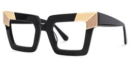 Suenila Square Black Glasses1