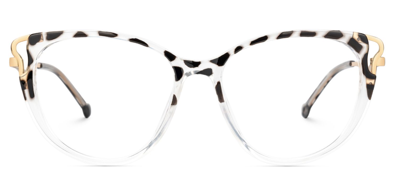 Gisela - Cow Print Glasses with Cateye Frame0