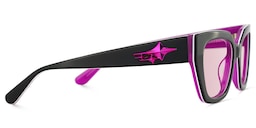 Flare Rectangle Black Sunglasses3