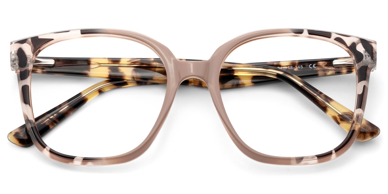 Siner Square Tortoise Khaki Color Frame Eyeglasses | ZEELOOL3