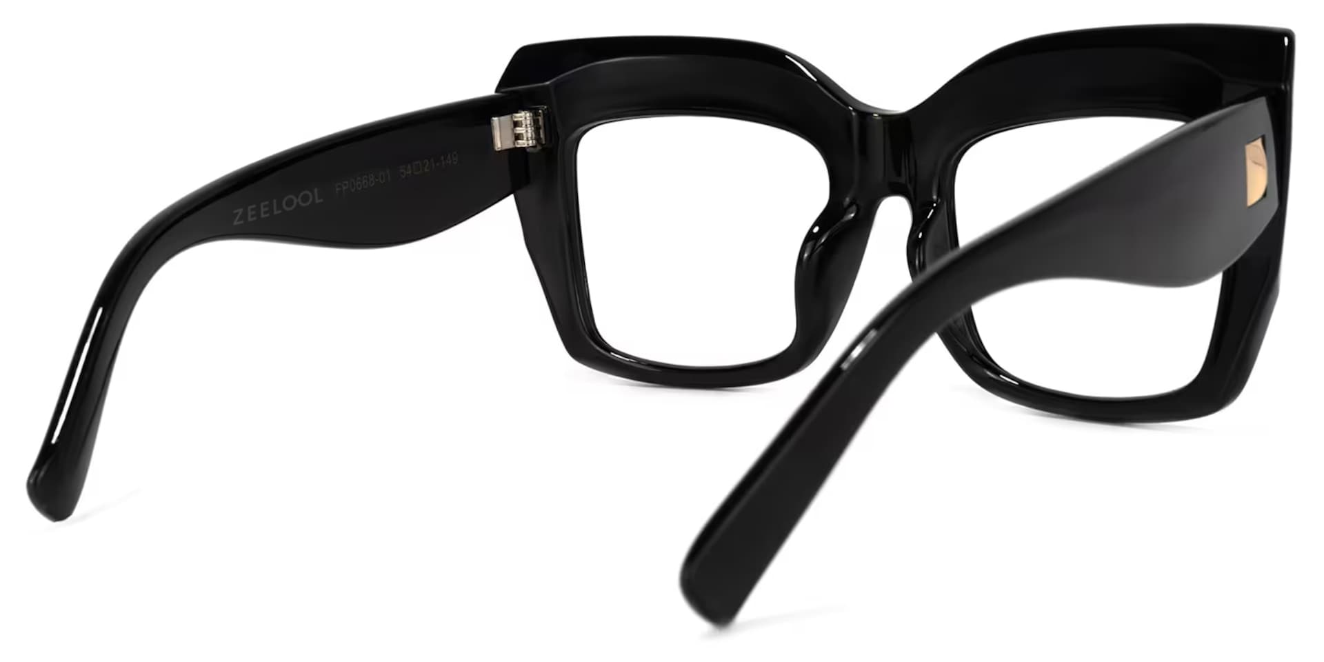 Alberta Cat Eye Black Oversized Thick Frame Glasses4