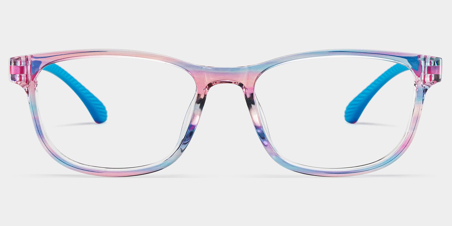 Robin Rectangle Blue Pink Frame Eyeglasses for Pre-tweens1