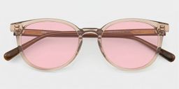 Allison Clear Brown Round Glasses1