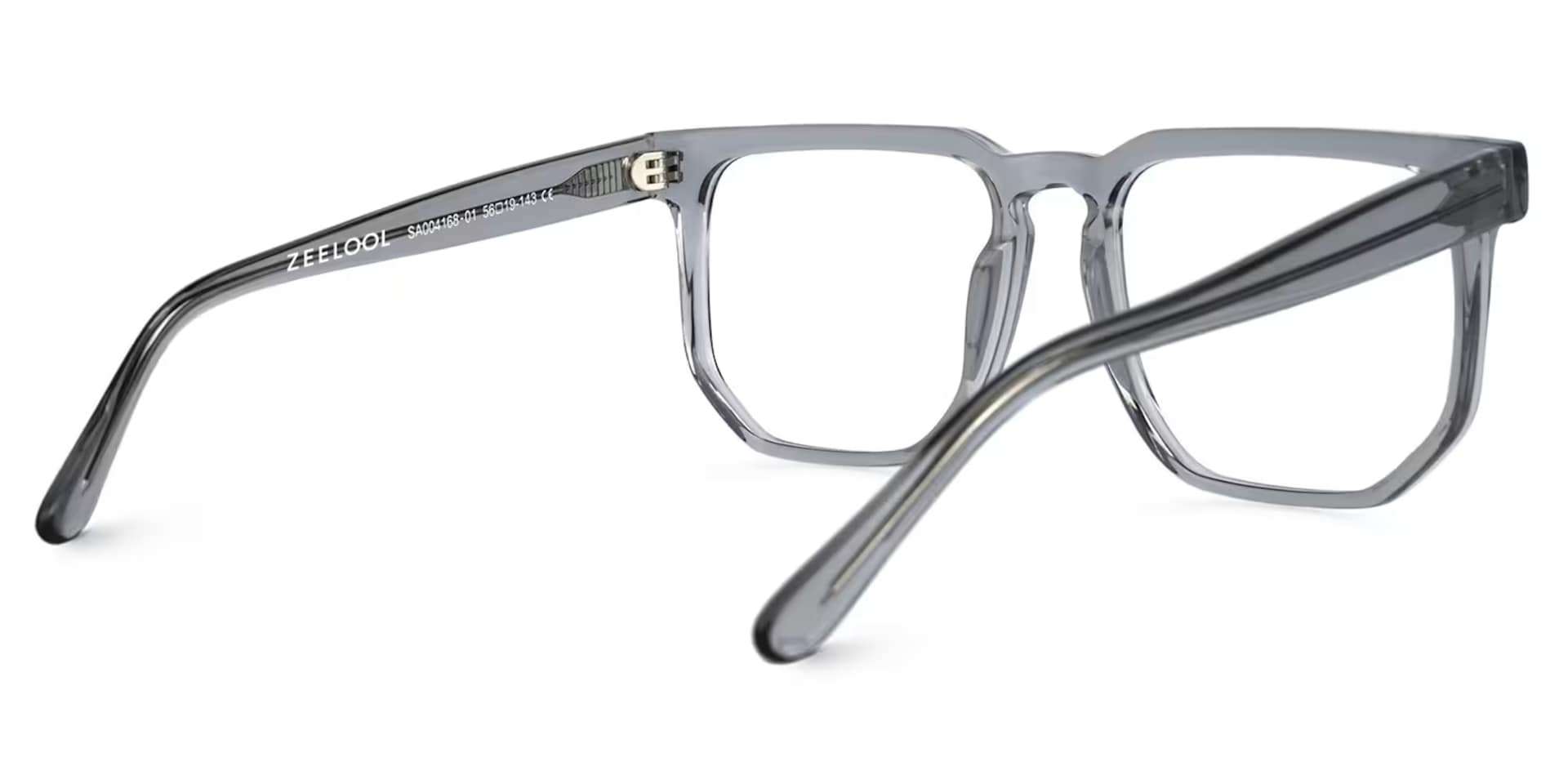 Matherne Square Crystal Gray Eyeglasses | Zeelool Optical3