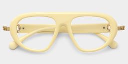Aveline White Aviator Glasses1