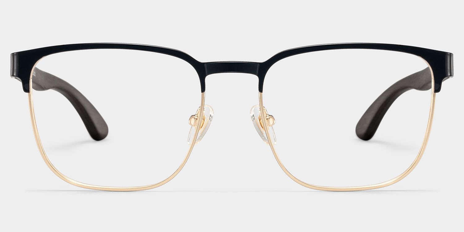 Luke black and gold browline glasses Online | ZEELOOL