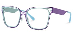 Dacarine Square Purple Blue Glasses3