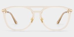 Isabelle Beige Aviator Glasses1