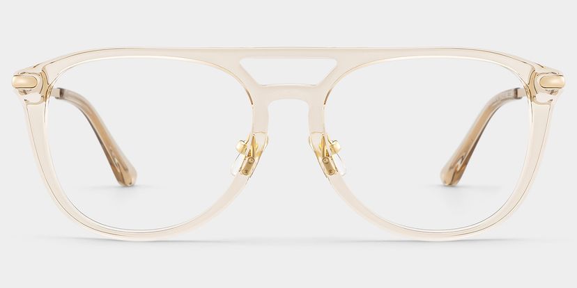 Isabelle Beige Aviator Glasses